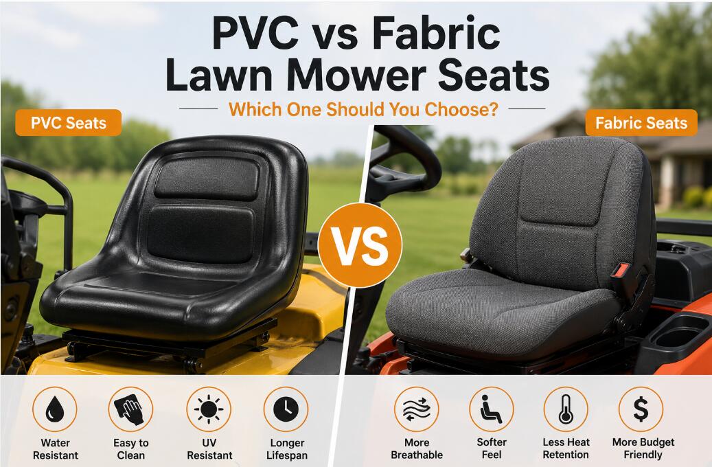PVC vs Fabric Lawn Mower Seats PVC vs Fabric Lawn Mower Seats